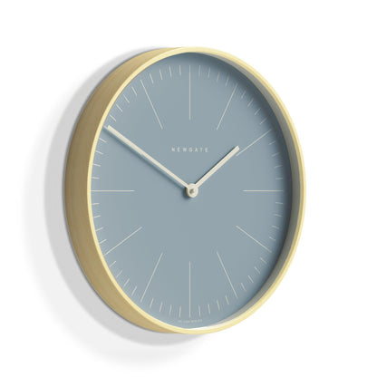 Newgate Mr Clarke Clock Pale Wood Pill Blue Dial 128-Newgate-Mood