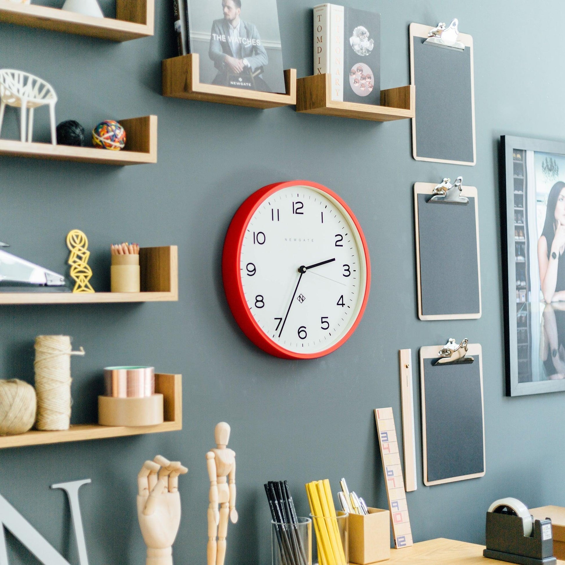 Newgate Number Three Echo Clock Silicone Red-Newgate-Mood