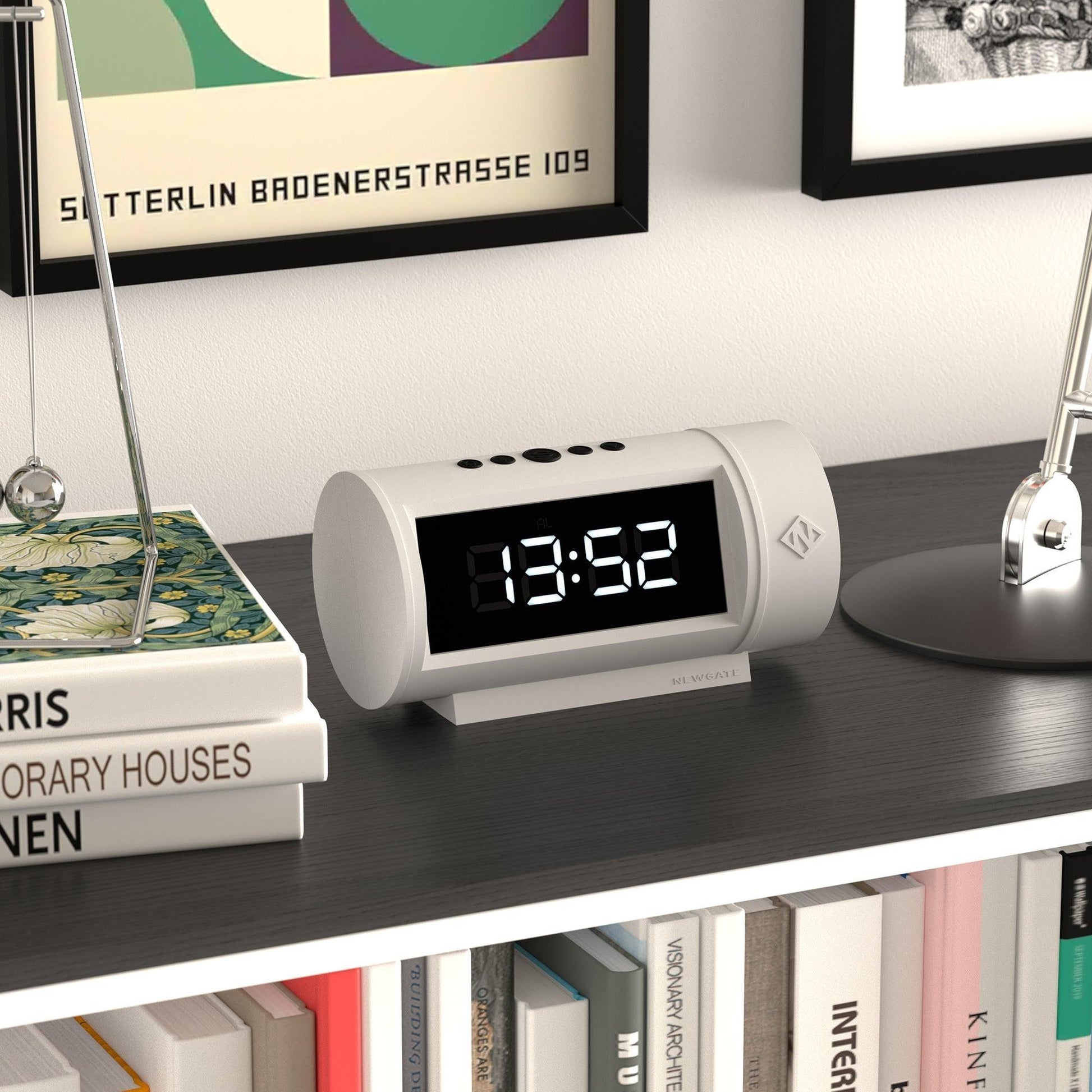 Newgate Pil Led Alarm Clock White*-Newgate-Mood