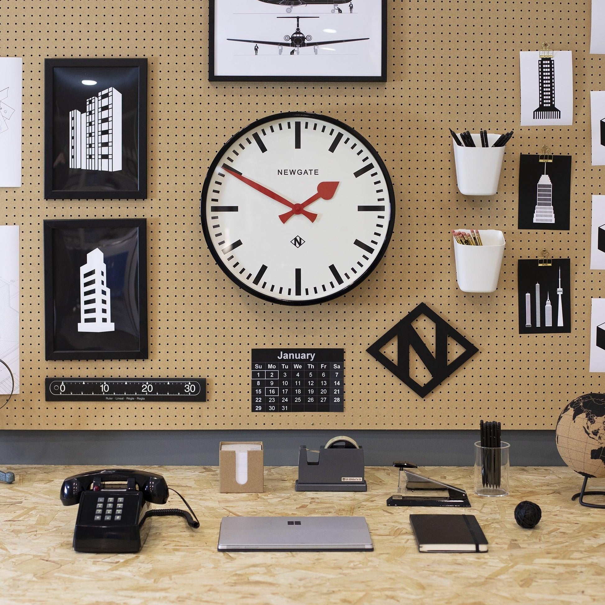 Newgate Putney Clock Black-Newgate-Mood