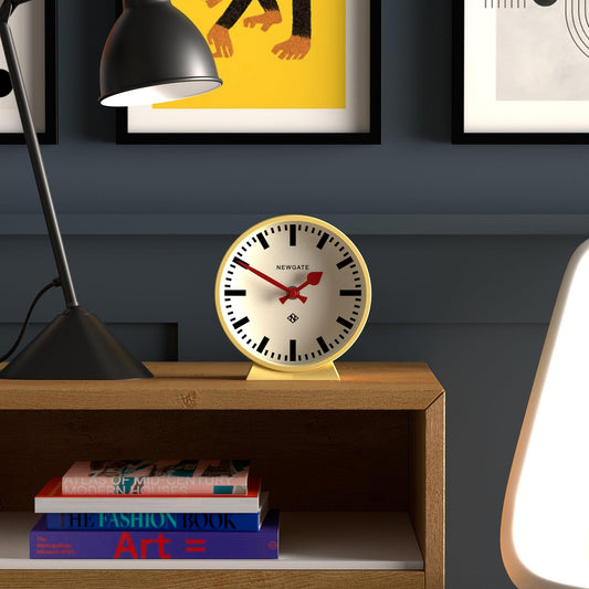 Newgate Railway Mantel Clock Cheeky Yellow-Newgate-Mood