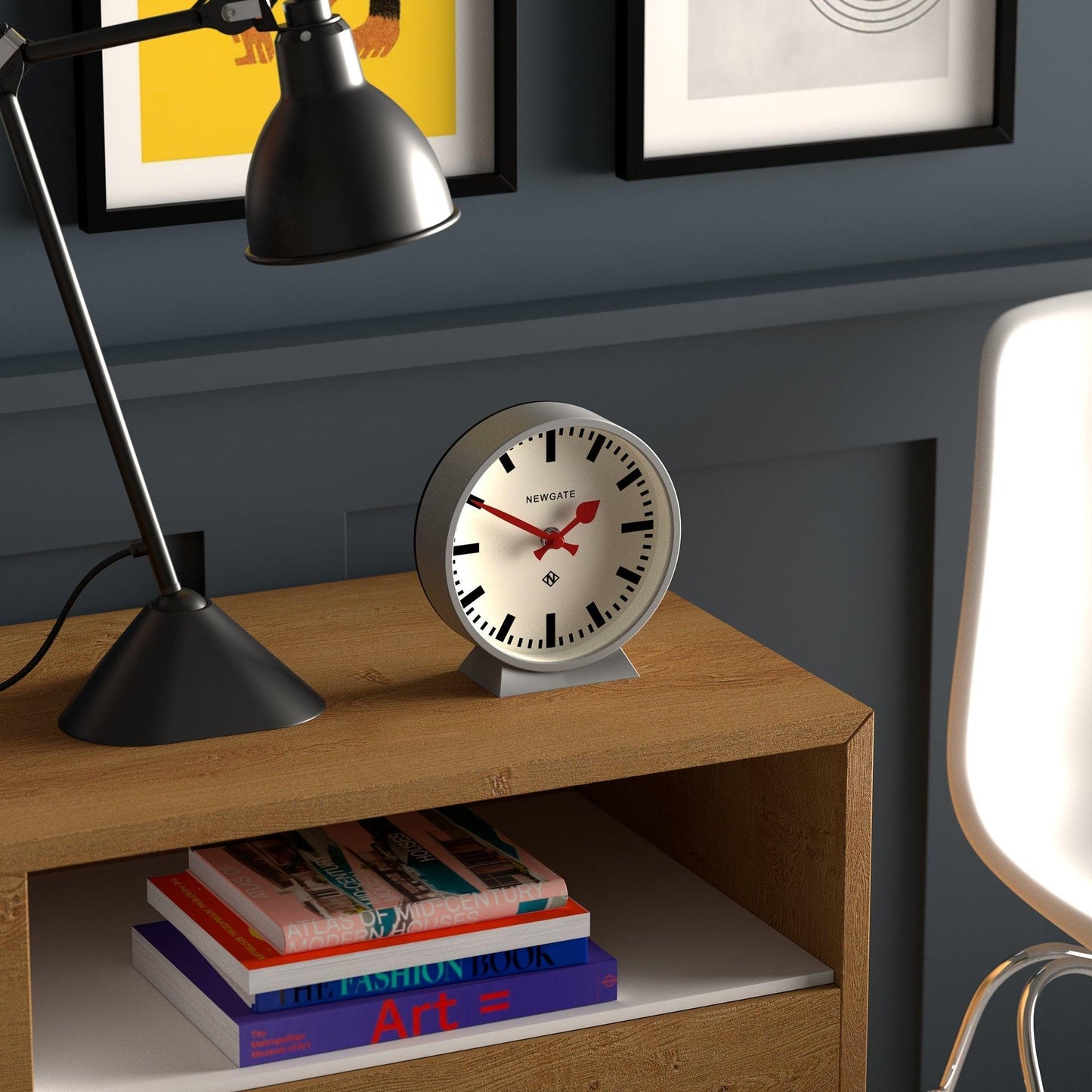 Newgate Railway Mantel Clock Posh Grey-Newgate-Mood