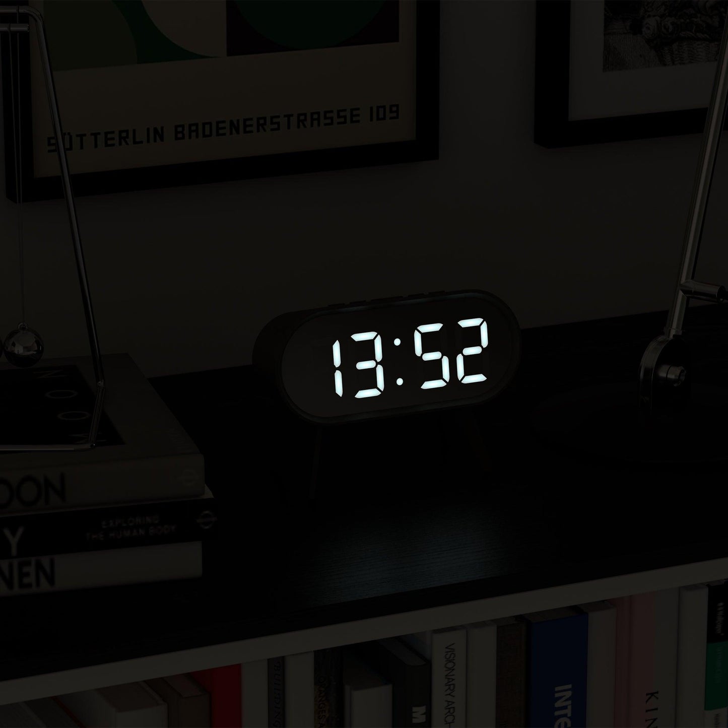 Newgate Space Hotel Cyborg Led Alarm Clock Grey*-Newgate-Mood