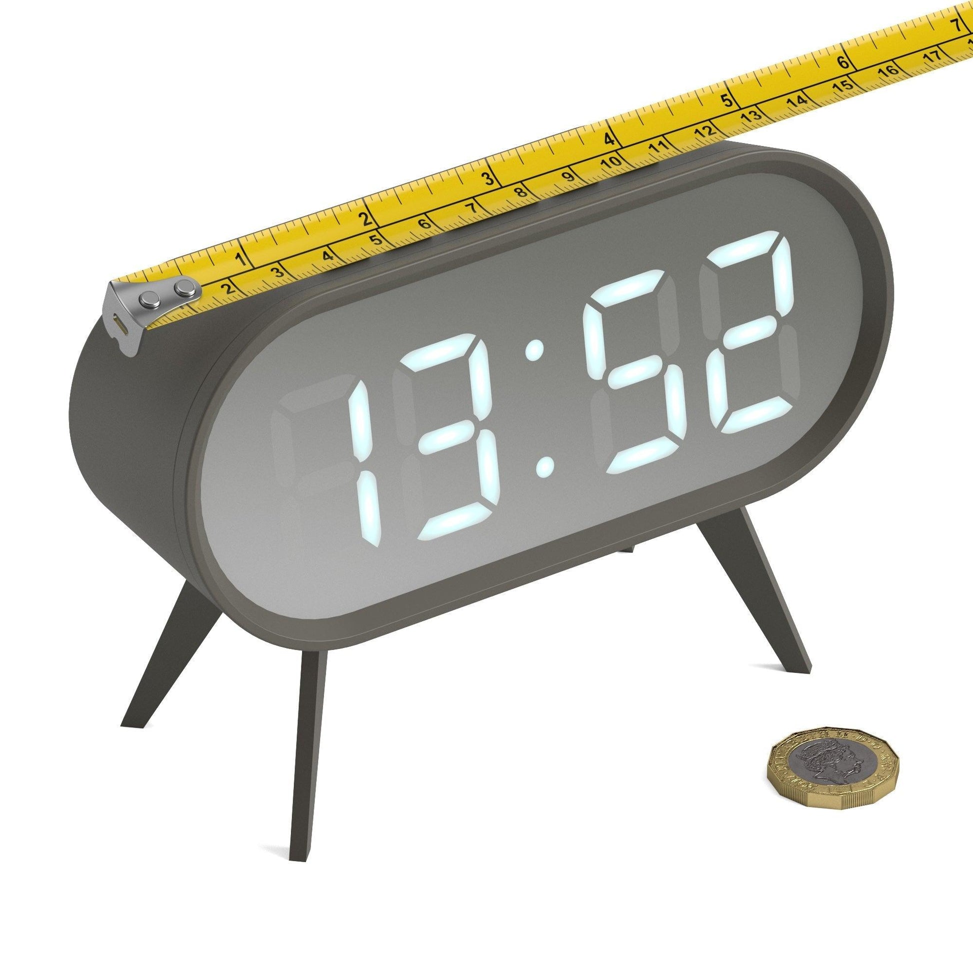 Newgate Space Hotel Cyborg Led Alarm Clock Grey*-Newgate-Mood