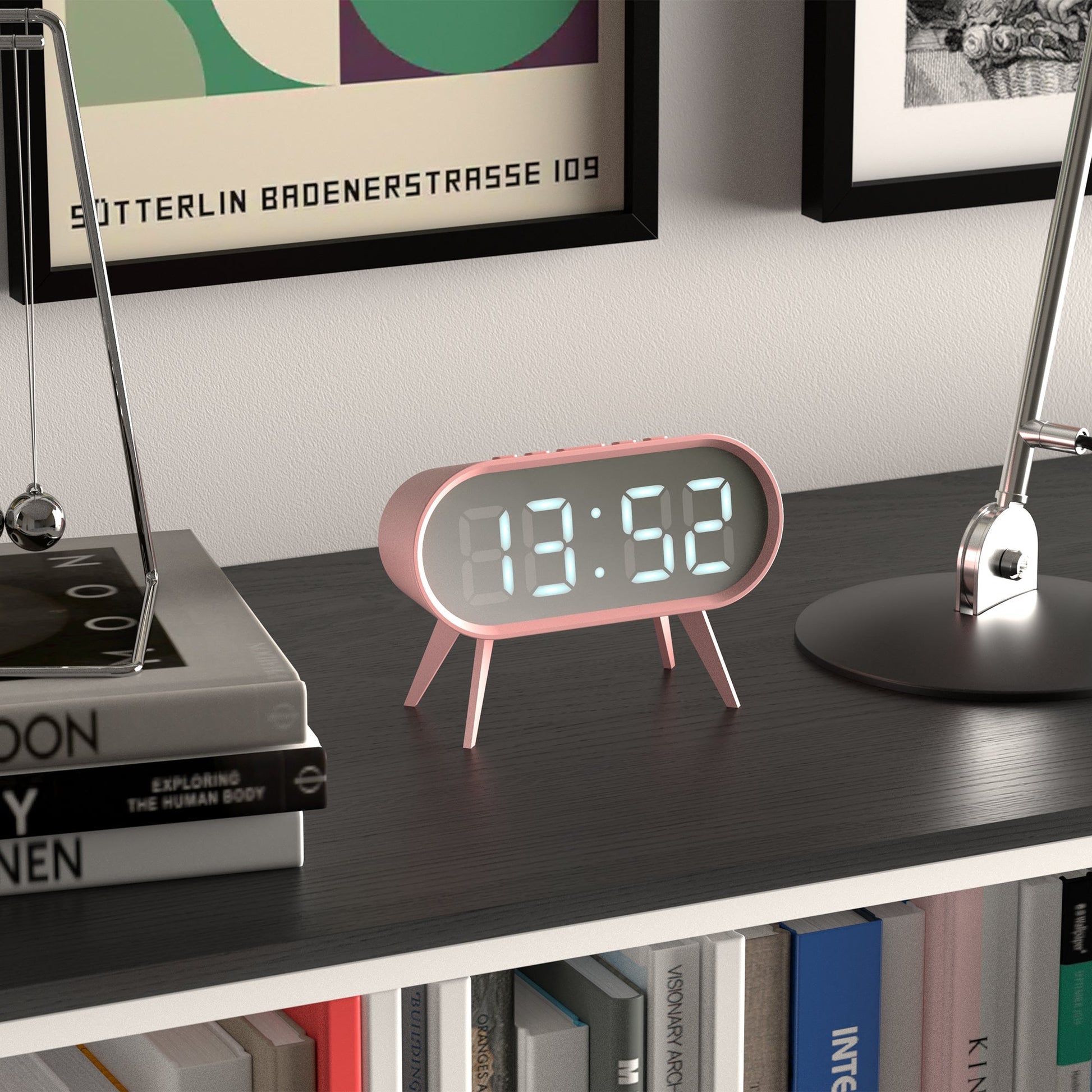 Newgate Space Hotel Cyborg Led Alarm Clock Pink-Newgate-Mood
