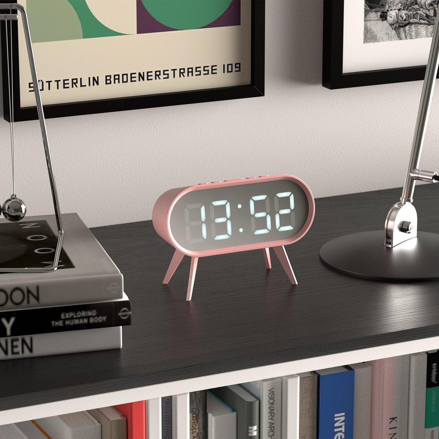 Newgate Space Hotel Cyborg Led Alarm Clock Pink*-Newgate-Mood