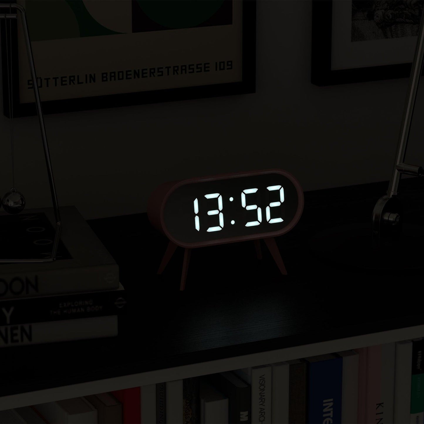 Newgate Space Hotel Cyborg Led Alarm Clock Pink*-Newgate-Mood