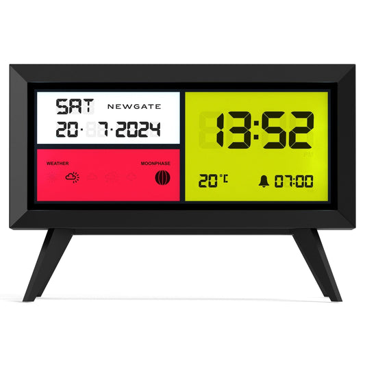 Newgate Spectronoma Lcd Alarm Clock Matte Black*-Newgate-Mood