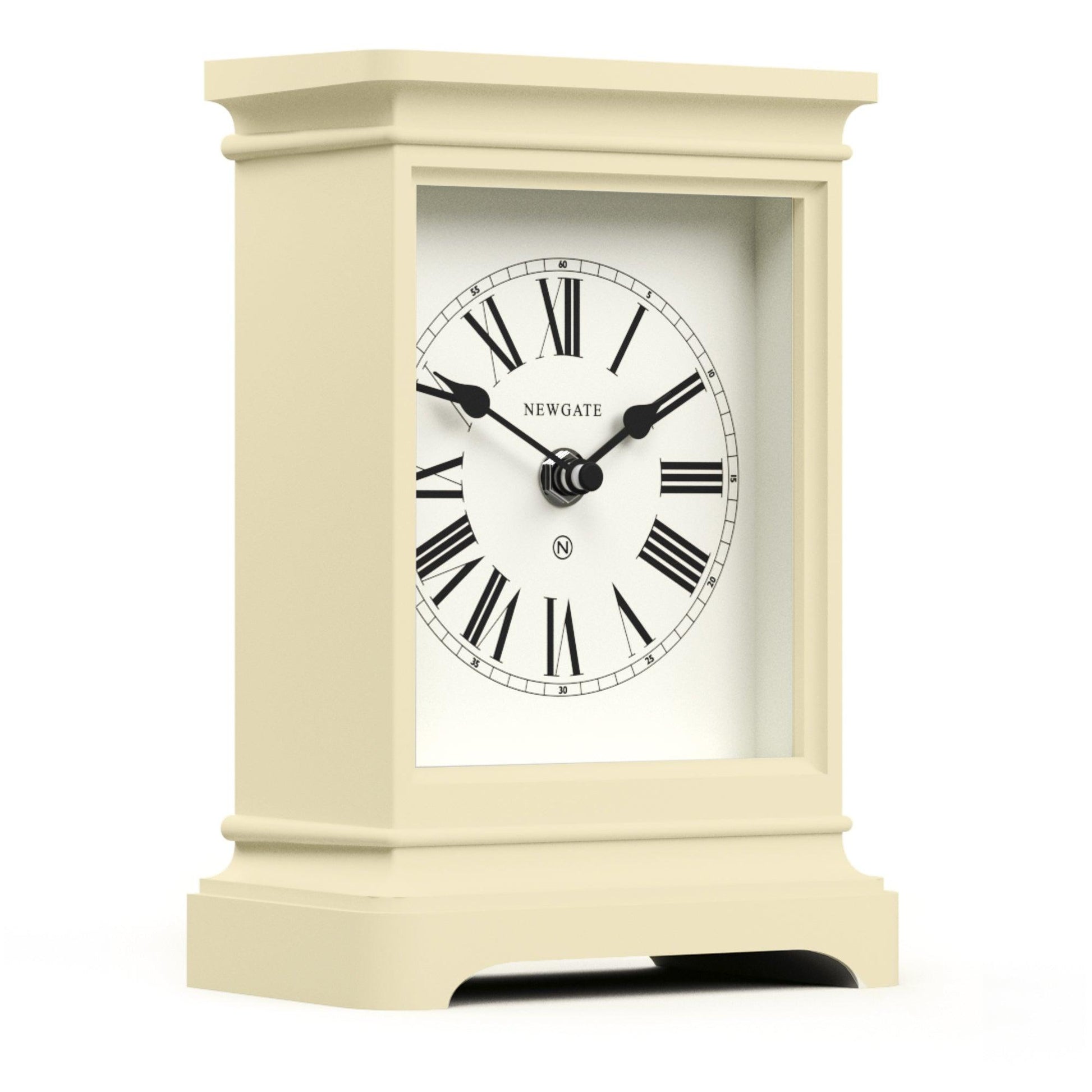 Newgate Time Lord Mantel Clock Matte Linen White-Newgate-Mood