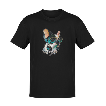 Mood / Bulldog with headphones - Unisex (T-Shirt)-Mood-Mood