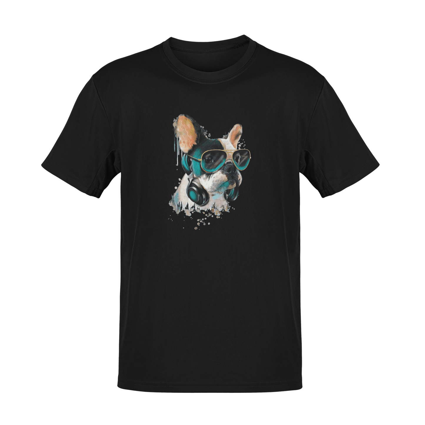 Mood / Bulldog with headphones - Unisex (T-Shirt)-Mood-Mood