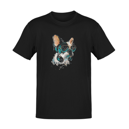 Mood / Bulldog with headphones - Unisex (T-Shirt)-Mood-Mood