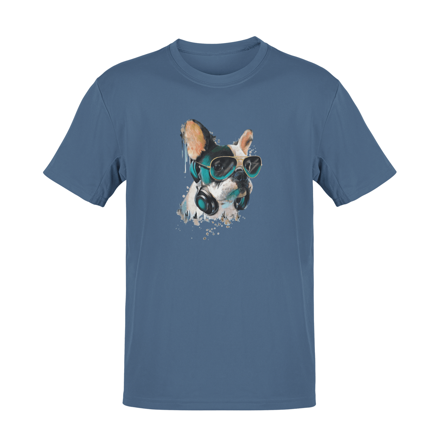 Mood / Bulldog with headphones - Unisex (T-Shirt)-Mood-Mood