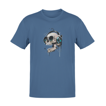 Mood / Skull with headphones - Unisex (T-Shirt)-Mood-Mood