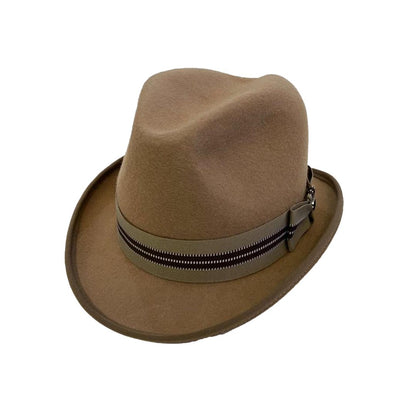 New Yorker Homburg Hat - Wool Felt-Hills Hat-Mood