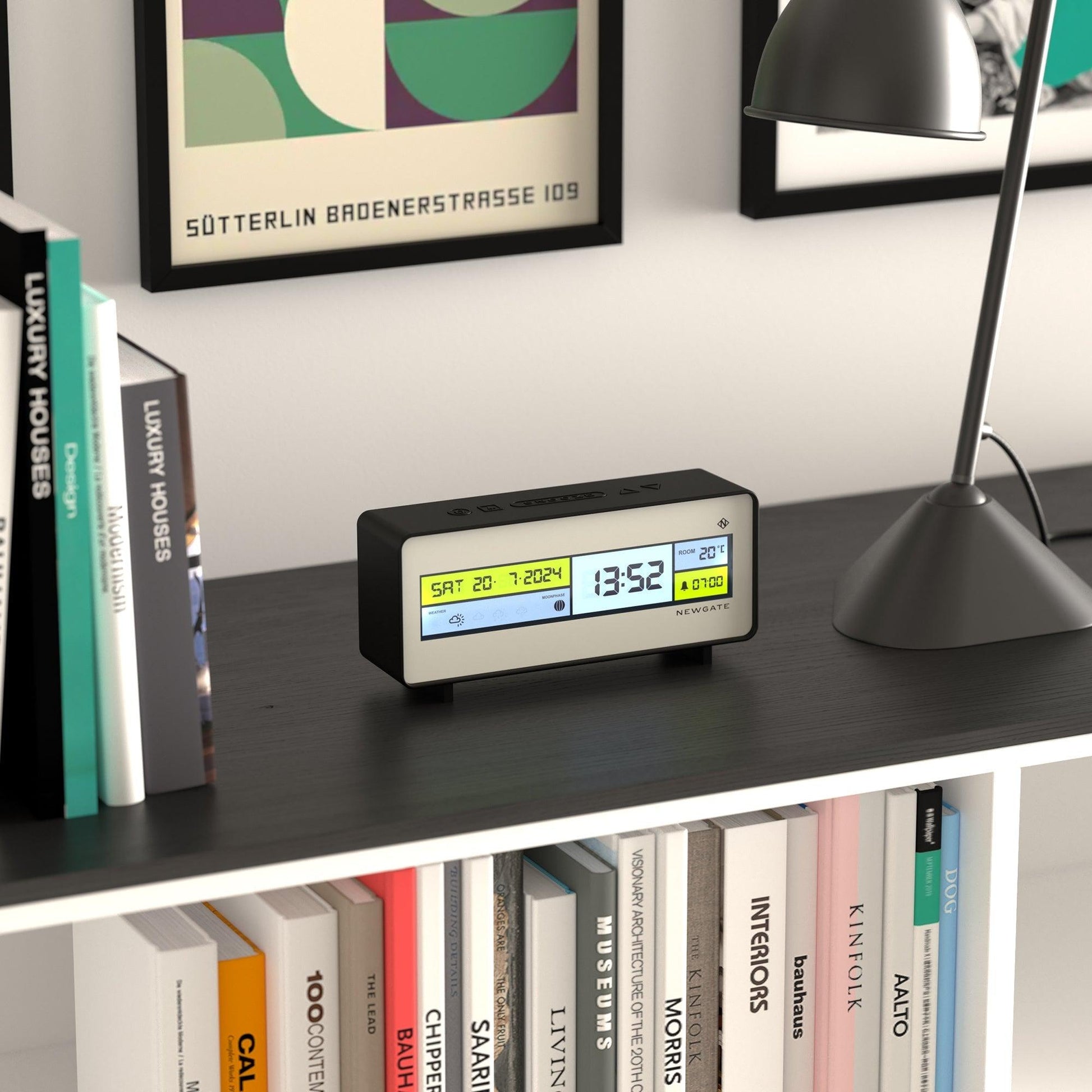Newgate Futurama Lcd Alarm Clock Black Case White Lens*-Newgate-Mood