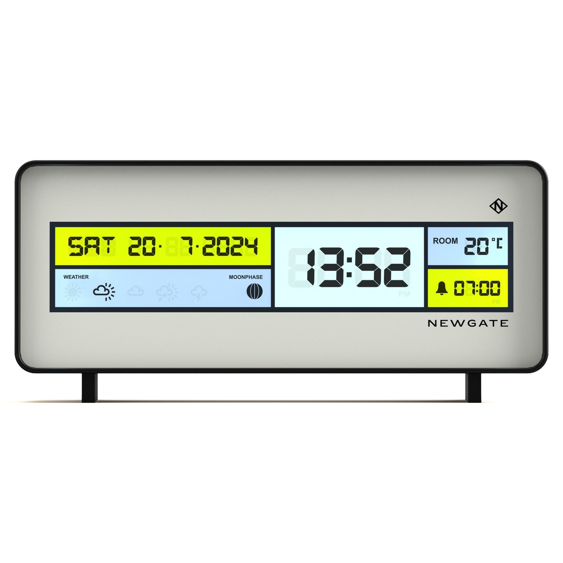 Newgate Futurama Lcd Alarm Clock Black Case White Lens-Newgate-Mood