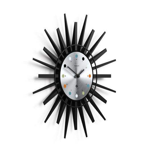 Newgate Stingray Wall Clock Black - Silver Dial*-Newgate-Mood