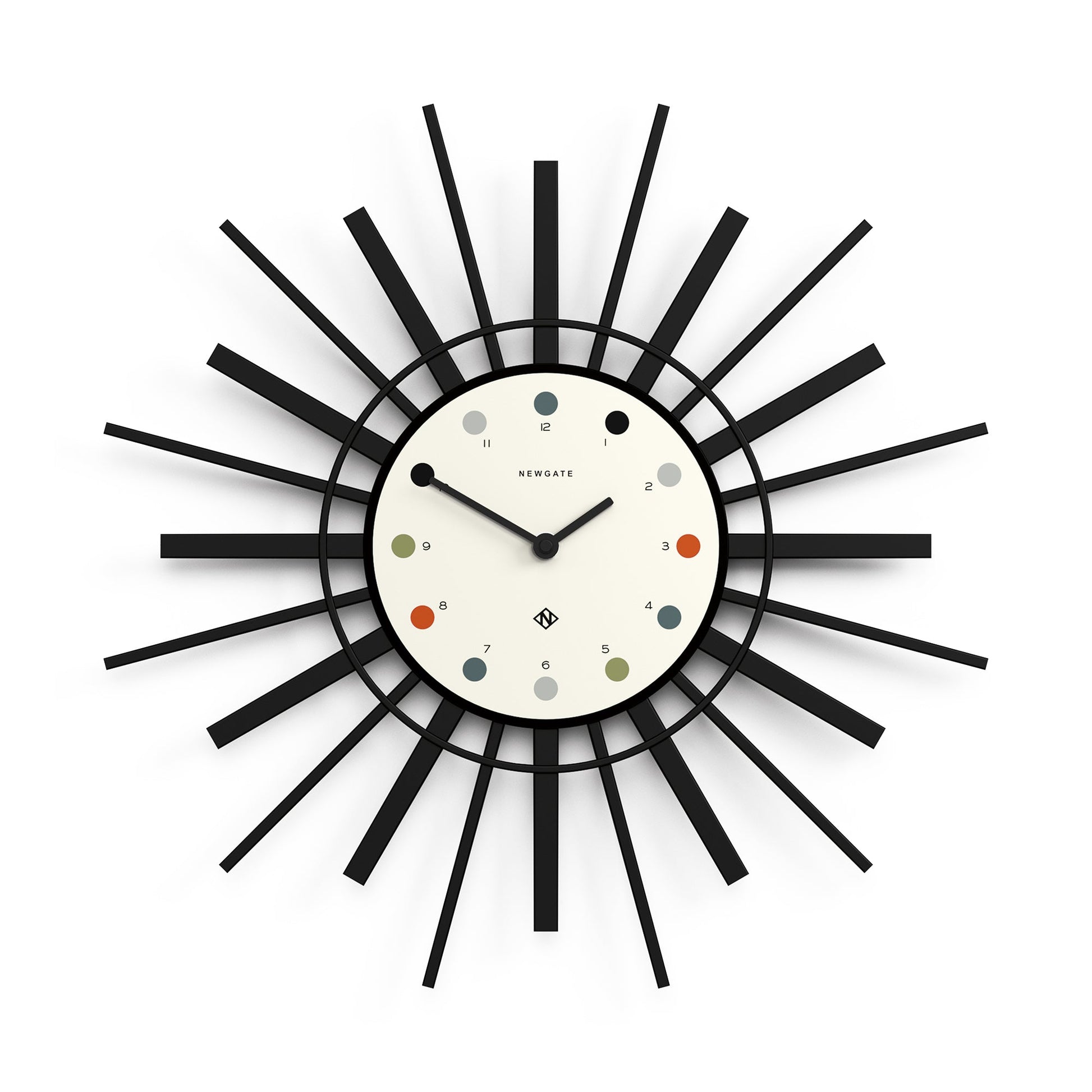 Newgate Stingray Wall Clock Black - White Dial-Newgate-Mood